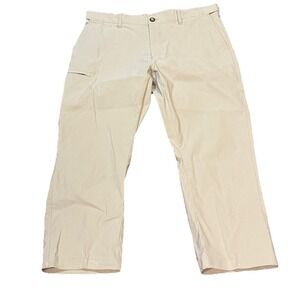 LB Tech Classic Fit Pants Men Sz 40x30 Hiking Nylon Camping Outdoor Beige